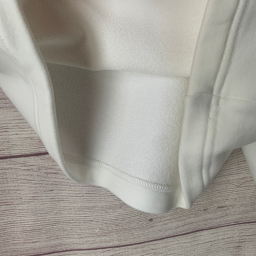 Athleta Terry Heavyweight Bermuda Shorts Bright White Drawstring Waist Size M - Picture 10 of 16
